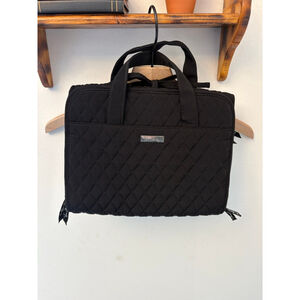 Vera Bradley Black Leopard Print Cosmetic Travel Bag One Size